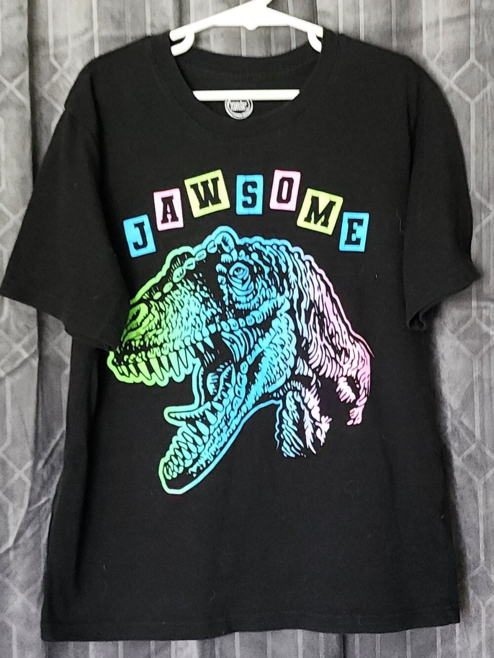 wonder nation Black Graphic Tee with White Logo